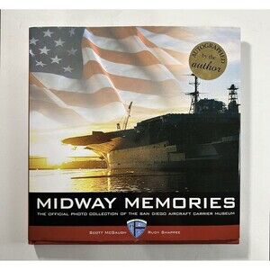 USS Midway Memories SIGNED!  Official Photo Collection US NAVY